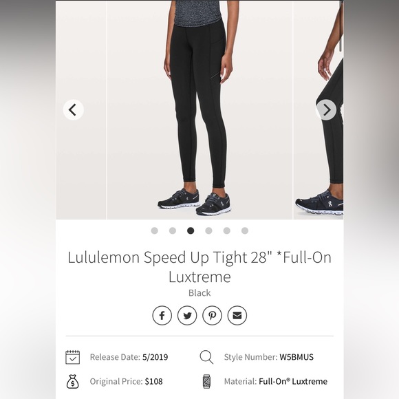 Lululemon Speed Up Leggings - Picture 3 of 3